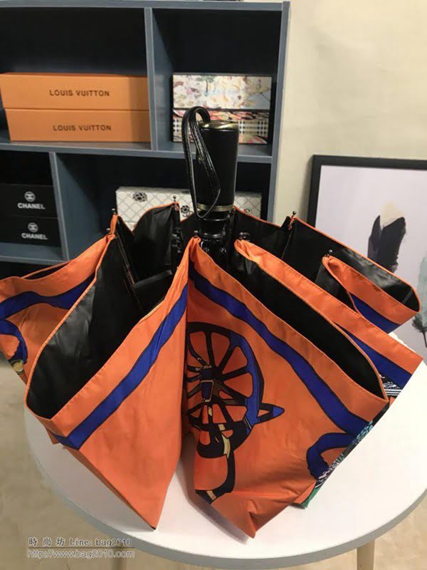 HERMES愛馬仕 年度最新 火爆單品 極品 H家自動傘 防曬隔熱 防紫外線  zm1053
